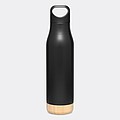 Nerezová termoska s bambusovým dnem, objem 500ml, černá