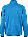 Pánská fleecová bunda James Nicholson knit fleece jacket men, královská modrá/červená, vel. M