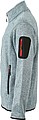 Pánská fleecová bunda James Nicholson knit fleece jacket men, šedá/červená, vel. M
