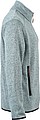 Pánská fleecová bunda James Nicholson knit fleece jacket men, šedá/červená, vel. M