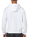 Pánská mikina GILDAN HEAVY BLEND ADULT FULL ZIP HOODED 271g, bílá, S