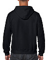 Pánská mikina GILDAN HEAVY BLEND ADULT FULL ZIP HOODED 271g, černá, S