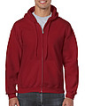 Pánská mikina GILDAN HEAVY BLEND ADULT FULL ZIP HOODED 271g, červenohnědá světlá, S
