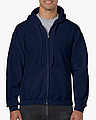 Pánská mikina GILDAN HEAVY BLEND ADULT FULL ZIP HOODED 271g, námořní modrá, S
