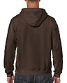 Pánská mikina GILDAN HEAVY BLEND ADULT FULL ZIP HOODED 271g, středně hnědá, S