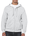 Pánská mikina GILDAN HEAVY BLEND ADULT FULL ZIP HOODED 271g, světle šedá, S