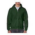 Pánská mikina GILDAN HEAVY BLEND ADULT FULL ZIP HOODED 271g, tmavě zelená, S