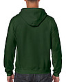 Pánská mikina GILDAN HEAVY BLEND ADULT FULL ZIP HOODED 271g, tmavě zelená, S