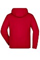 Pánská mikina James & Nicholson Doubleface, červená/tmavě šedá, velikost 3XL