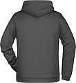 Pánská mikina s kapucí James Nicholson sweat hoodie men, antracitová, vel. XL