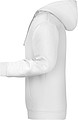 Pánská mikina s kapucí James Nicholson sweat hoodie men, bílá, vel. M