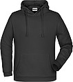 Pánská mikina s kapucí James Nicholson sweat hoodie men, černá, vel. M