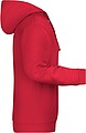 Pánská mikina s kapucí James Nicholson sweat hoodie men, červená, vel. M