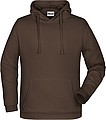Pánská mikina s kapucí James Nicholson sweat hoodie men, hnědá, vel. M