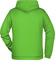 Pánská mikina s kapucí James Nicholson sweat hoodie men, jasně zelená, vel. 4XL
