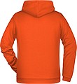 Pánská mikina s kapucí James Nicholson sweat hoodie men, oranžová, vel. 3XL