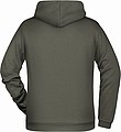 Pánská mikina s kapucí James Nicholson sweat hoodie men, šedá, vel. XXL