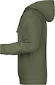 Pánská mikina s kapucí James Nicholson sweat hoodie men, tmavá zelená vojenská, vel. L