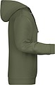 Pánská mikina s kapucí James Nicholson sweat hoodie men, tmavá zelená vojenská, vel. L