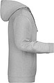 Pánská mikina s kapucí James Nicholson sweat hoodie men, tmavě šedý melír, vel. M