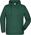 Pánská mikina s kapucí James Nicholson sweat hoodie men, tmavě zelená, vel. M