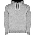 Pánská mikina s kapucí ROLY URBAN, šedá s černými doplňky, 3XL