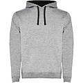 Pánská mikina s kapucí ROLY URBAN, šedá s černými doplňky, 4XL