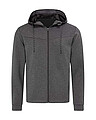 Pánská mikina STEDMAN RECYCLED SCUBA JACKET MEN, antracitový melír, XL