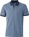Pánská polokošile James Nicholson polo melange men, sv. modrá/ tmavě modrá, vel. XXL
