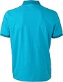 Pánská polokošile James Nicholson polo melange men, tyrkysová/tmavě tyrkysová, vel. 3XL