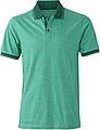Pánská polokošile James Nicholson polo melange men, zelená/tmavě zelená, vel. M