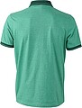 Pánská polokošile James Nicholson polo melange men, zelená/tmavě zelená, vel. M