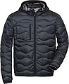 Pánská prošívaná bunda James & Nicholson, šedá/maskáčová, 3XL