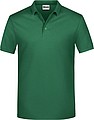 Pánské piqué polo James & Nicholson, středně zelená, 5XL