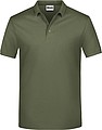 Pánské piqué polo James & Nicholson, sv. vojenská zelená, L