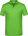 Pánské piqué polo James & Nicholson, světle zelená, 4XL