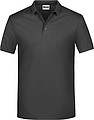 Pánské piqué polo James & Nicholson, tmavě šedá, XXL