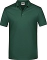 Pánské piqué polo James & Nicholson, tmavě zelená, 4XL
