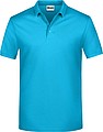 Pánské piqué polo James & Nicholson, tyrkysová, M