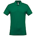 Pánské polotriko KARIBAN SHORT-SLEEVED PIQUÉ POLO SHIRT, středně zelená, 4XL