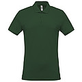 Pánské polotriko KARIBAN SHORT-SLEEVED PIQUÉ POLO SHIRT, tmavě zelená, 2XL