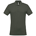 Pánské polotriko KARIBAN SHORT-SLEEVED PIQUÉ POLO SHIRT, vojenská zelená tmavá, 2XL
