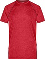 Pánské sportovní tričko James Nicholson sports T-shirt men, červený melír/černá, vel. XXL