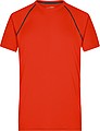 Pánské sportovní tričko James Nicholson sports T-shirt men, oranžová/černá, vel. M