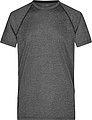 Pánské sportovní tričko James Nicholson sports T-shirt men, šedý melír/černá, vel. XL