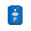 Parkovací karta se škrabkou na sníh z PS plastu, modrá