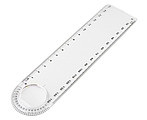 Plastové pravítko, 15 cm, s lupou