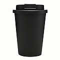 Plastový dvouvrstvý hrnek s víčkem, 300ml, černý