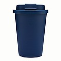 Plastový dvouvrstvý hrnek s víčkem, 300ml, námořní modrá