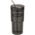 Plastový hrnek Archer o objemu 480 ml s dvojitou stěnou, černá